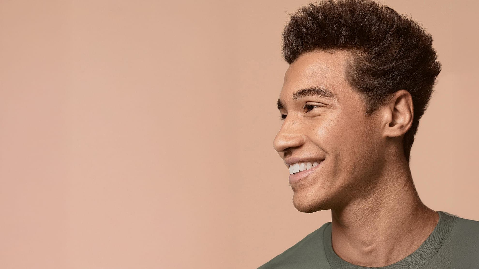 Smiling man with healthy hair and scalp